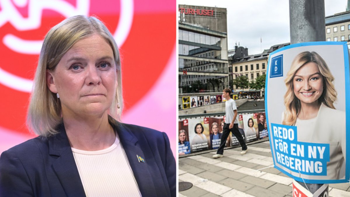 Magdalena Andersson anklagar KD för sabotage av valaffischering.